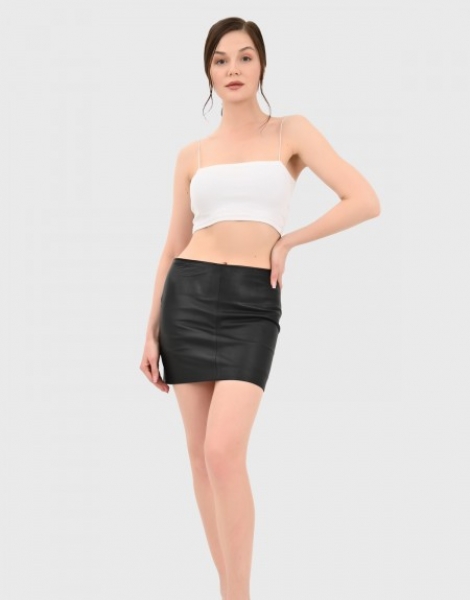 Bella Leather Skirt